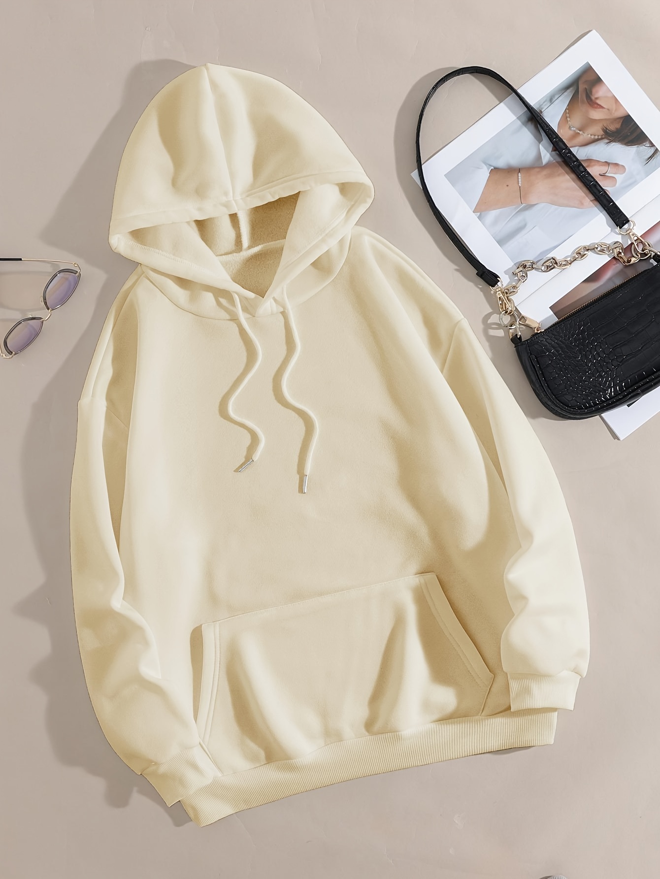 cartoon letter print cute hoodie casual drawstring kangaroo pocket hoodies sweatshirt womens clothing details 33