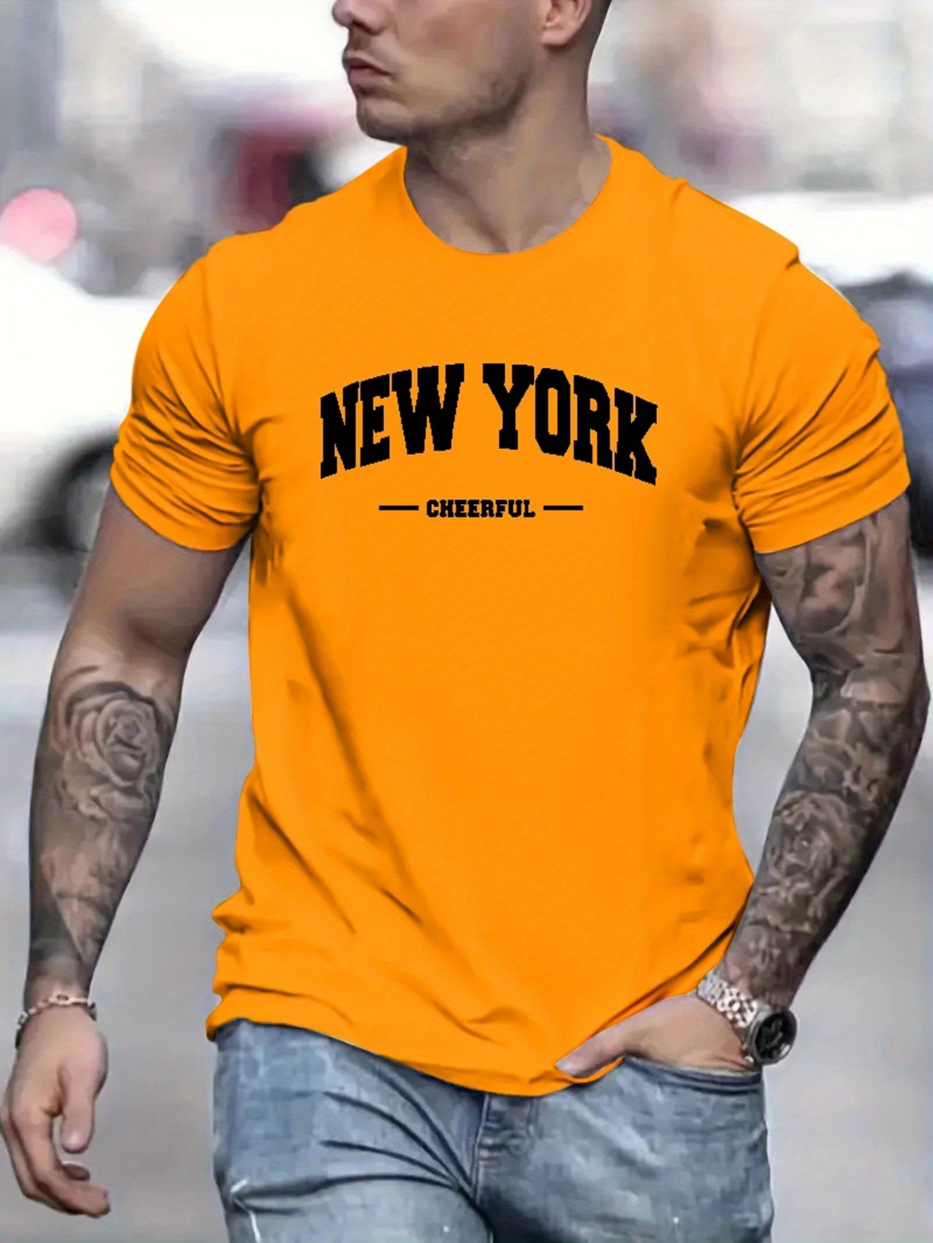 new york cheerful print t shirt tees for men casual short sleeve t shirt for summer details 17