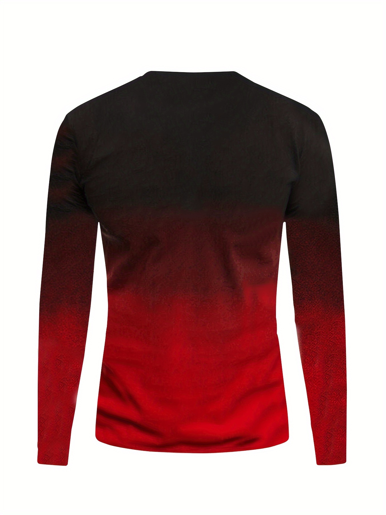 gradient mens trendy daily long sleeve crew neck t shirt spring fall details 0