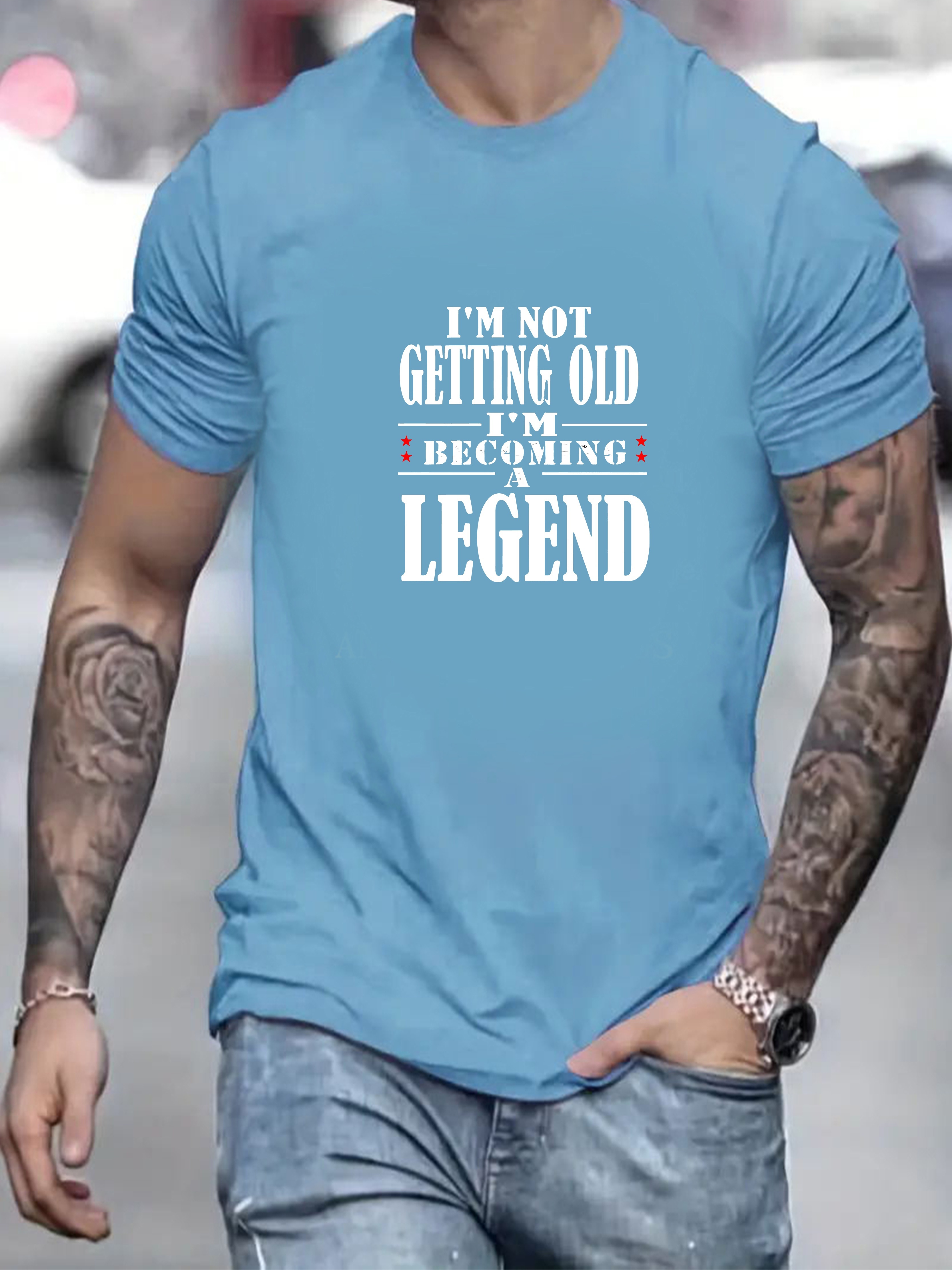 legend print mens crew neck fashionable short sleeve sports t shirt comfortable and versatile for summer and spring athletic style comfort fit t shirt as gifts details 10