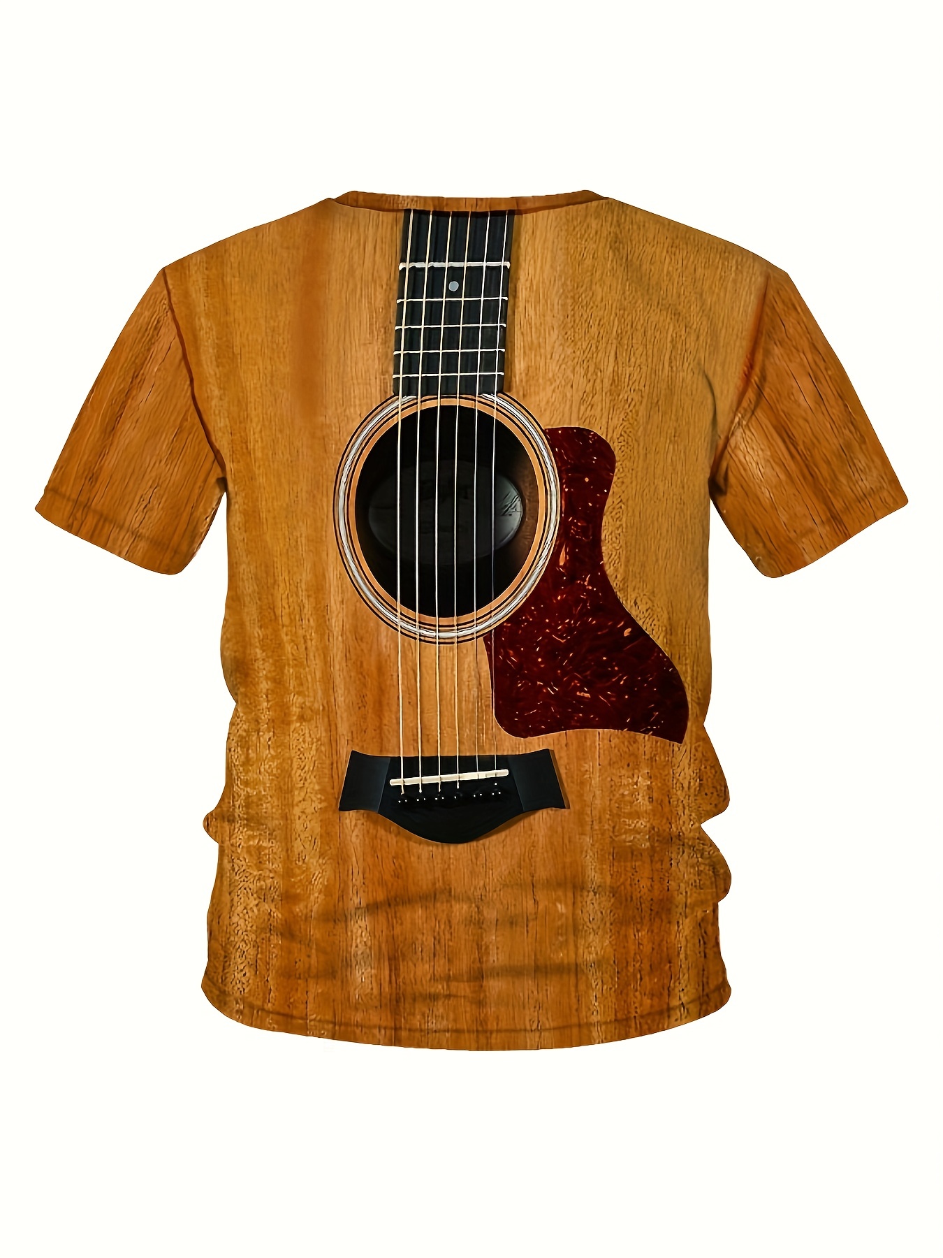 3d guitar print mens t shirt for summer outdoor mens vintage crew neck tops details 0