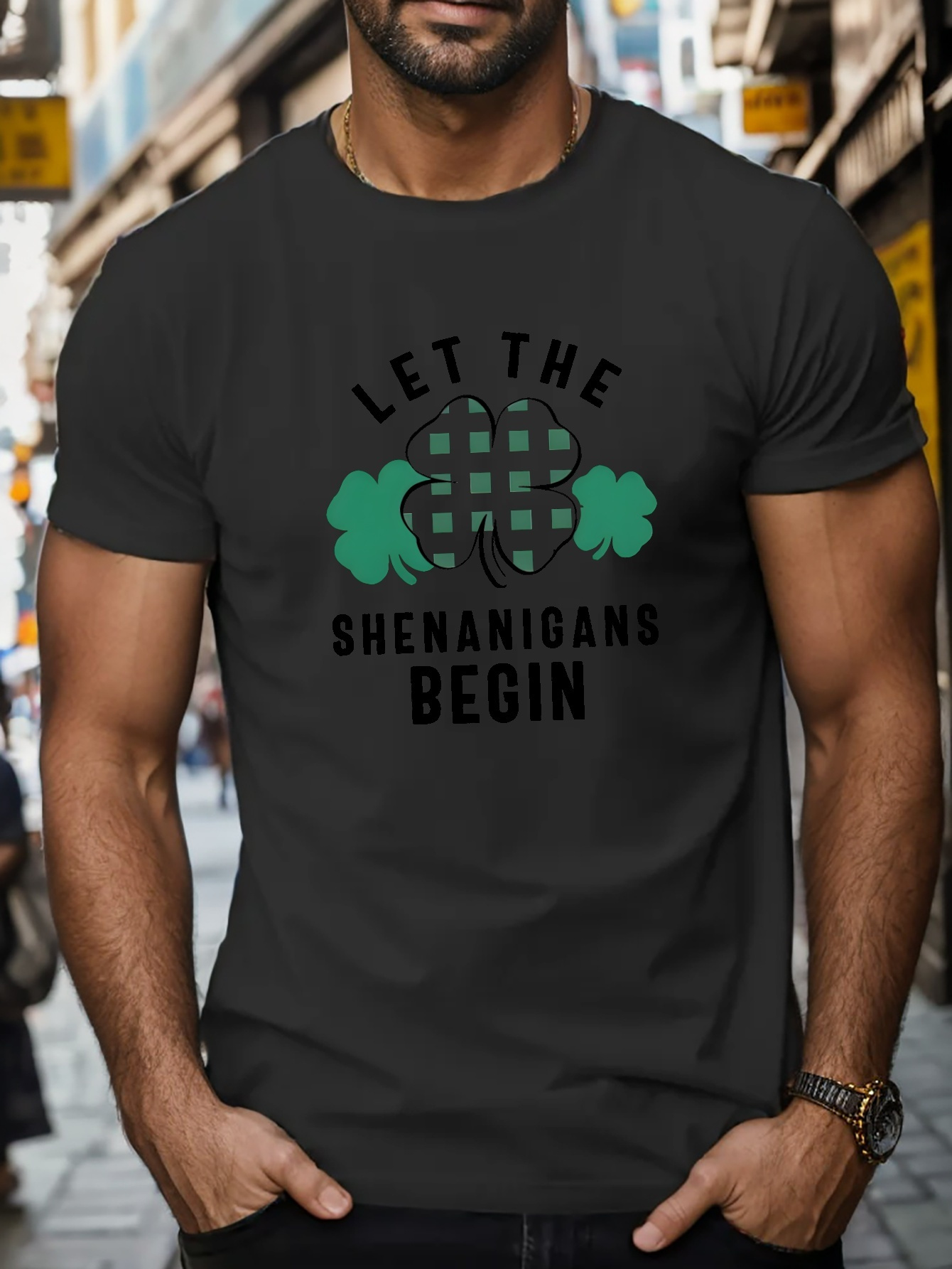 let the shenanigans begin print t shirt tees for men casual short sleeve t shirt for summer details 15