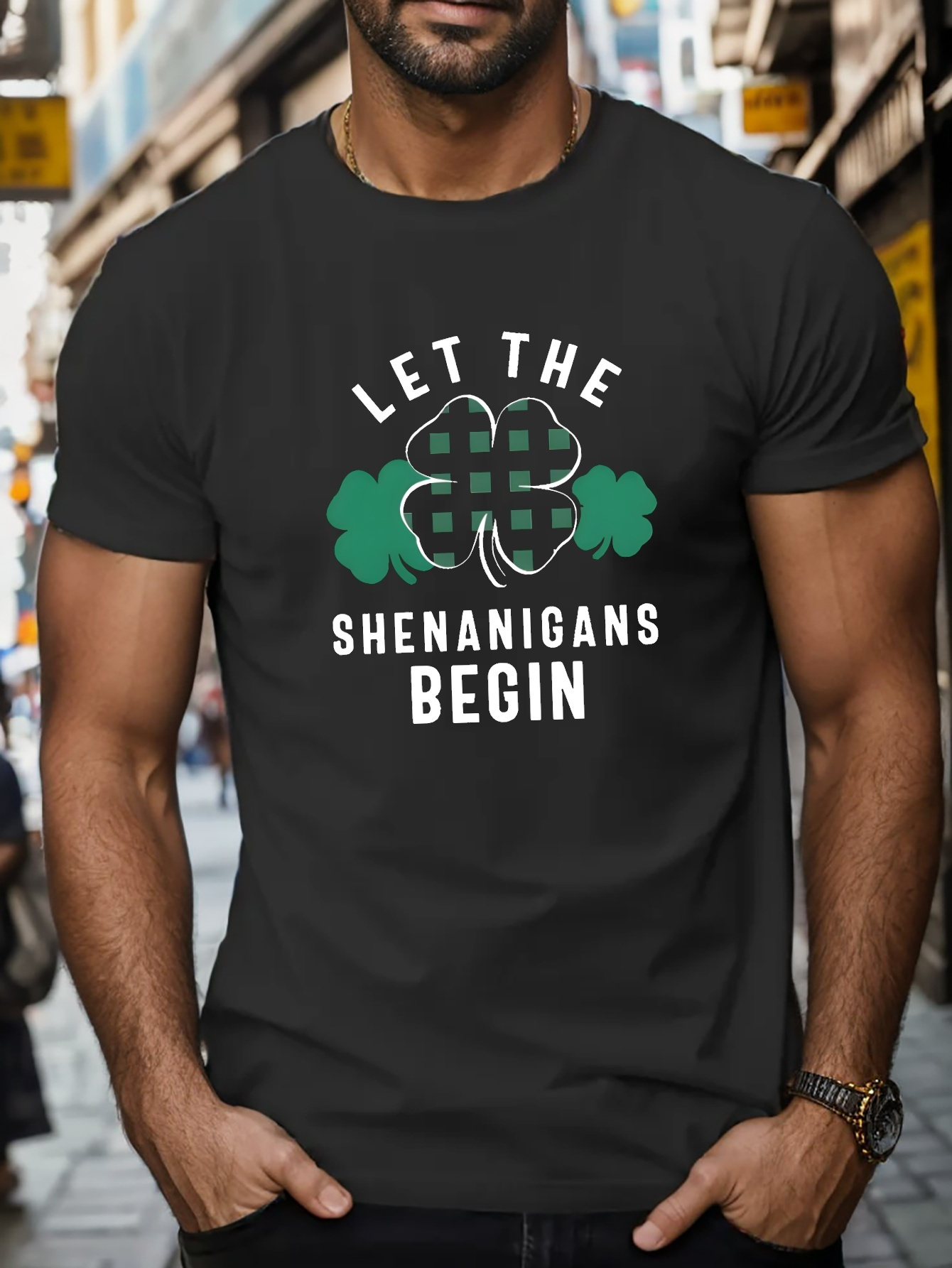 let the shenanigans begin print t shirt tees for men casual short sleeve t shirt for summer details 20