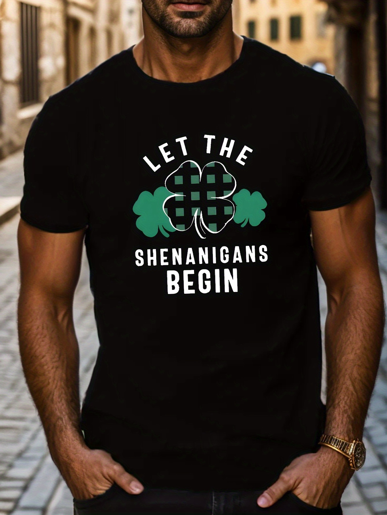 let the shenanigans begin print t shirt tees for men casual short sleeve t shirt for summer details 26