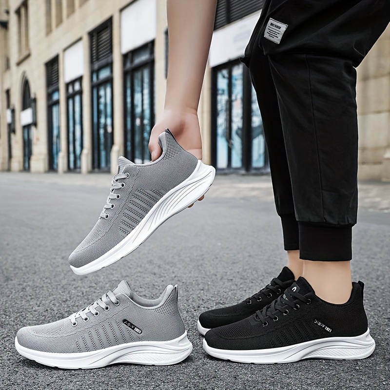 running shoes men s trendy woven knit breathable comfy non details 2