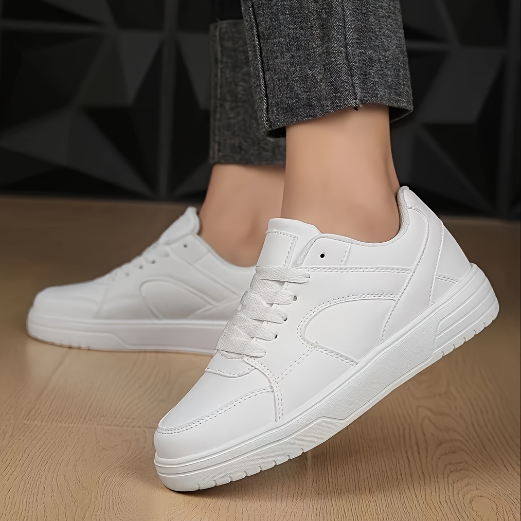 trendy skate shoes men s pu leather uppers wear resistant details 3